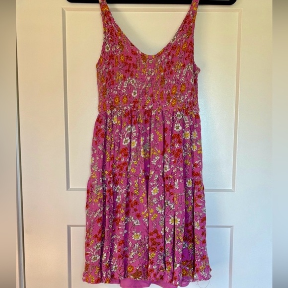 Japna Charming Pink Floral Smocked Sundress Size S - Picture 2 of 10